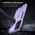 thumbnail image 3 of Allytech Hybrid Protective Case for Motorola Moto G (2024), Camera Screen Protection, Soft TPU Bumper + Hard PC Back Panel Anti-Drop & Anti-Oil Case Cover for Motorola Moto G (2024), Purple, 3 of 7