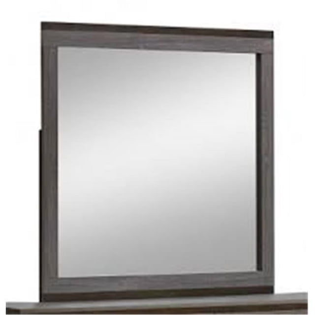 Benzara BM123886 Manvel Contemporary Mirror, Two-Tone Antique Gray
