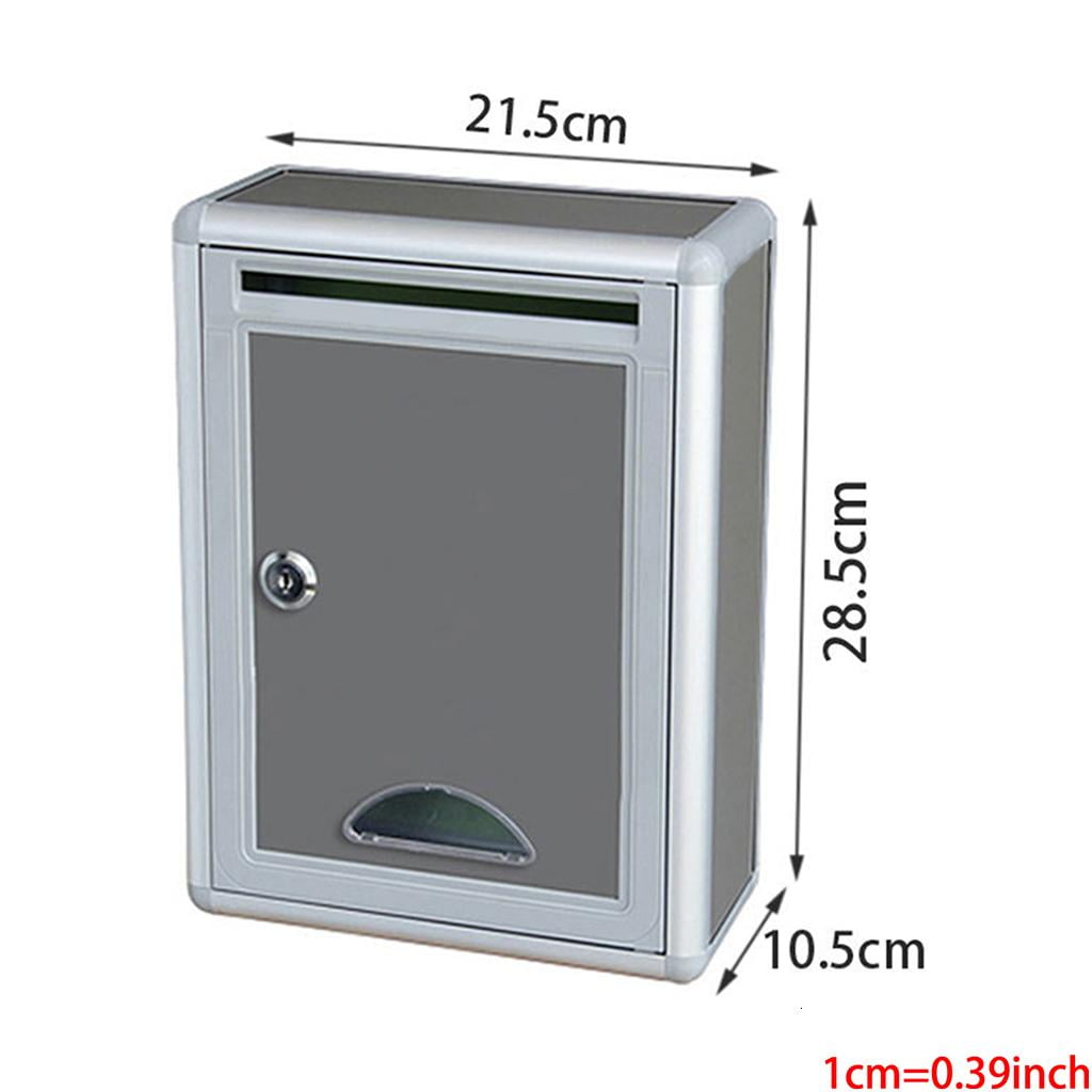 Giaone Wall Mount Lockable Mailbox Outdoor Galvanized Metal for Key Large Capacity Commercial Rural Home Decorative & Office Business Parcel Box Packages Drop Slot Secure Lock