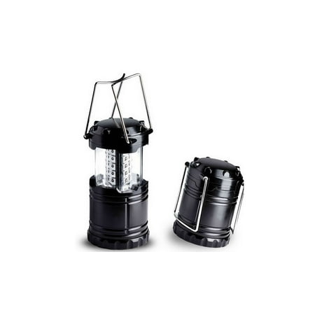 LED Collapsible Military Tac Lantern, Solar Outdoor Rechargeable LED Flashlight Ultra Bright Collapsible Hand Lamp - Perfect Outdoor Survival Lamp (1pc set) (Black)