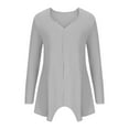thumbnail image 4 of LEBONYARD Womens Sweaters Clearance Sales,Women's New Loose Sweater Sleeve Shirt Knitted Tops Gray S, 4 of 6