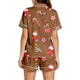 thumbnail image 2 of TGPMGRZ Women's Christmas Pajamas Set Long-Sleeve Loose Fit Button Front, 2 of 5