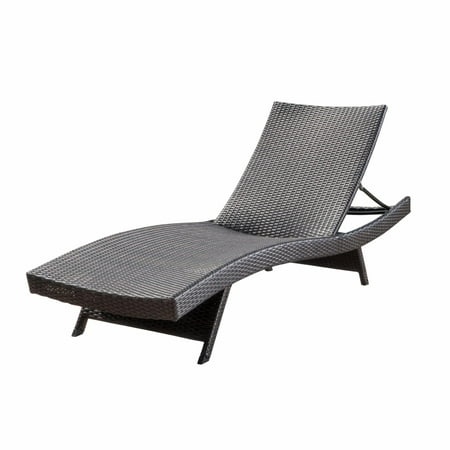Lenin Outdoor Wicker Chaise Lounge Chair - Multi-Brown