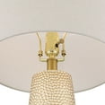 thumbnail image 4 of 360 Lighting Mira 25 1/4" High Modern Table Lamps Set of 2 Textured Gold Finish Oatmeal Shade Living Room Bedroom Bedside, 4 of 9