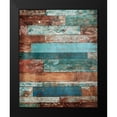 thumbnail image 2 of Grey, Jace 12x14 Black Modern Framed Museum Art Print Titled - Blue Hues Wood, 2 of 5