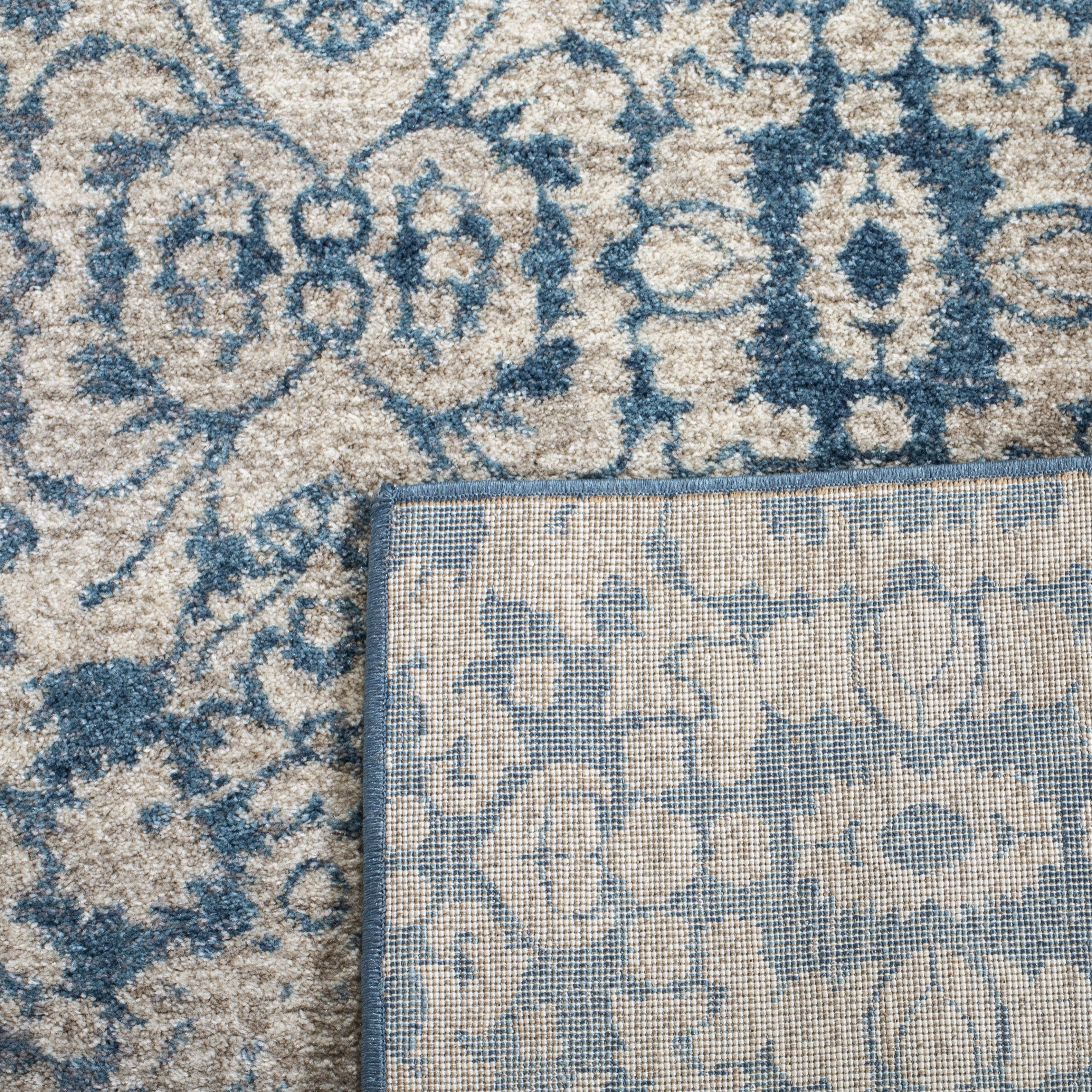 SAFAVIEH Sofia Quintella Damask Area Rug, Blue/Beige, 11' x 15'