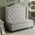 thumbnail image 1 of ACME Furniture Canapé de Rangement en Tissu Beige et Espresso, 1 of 4