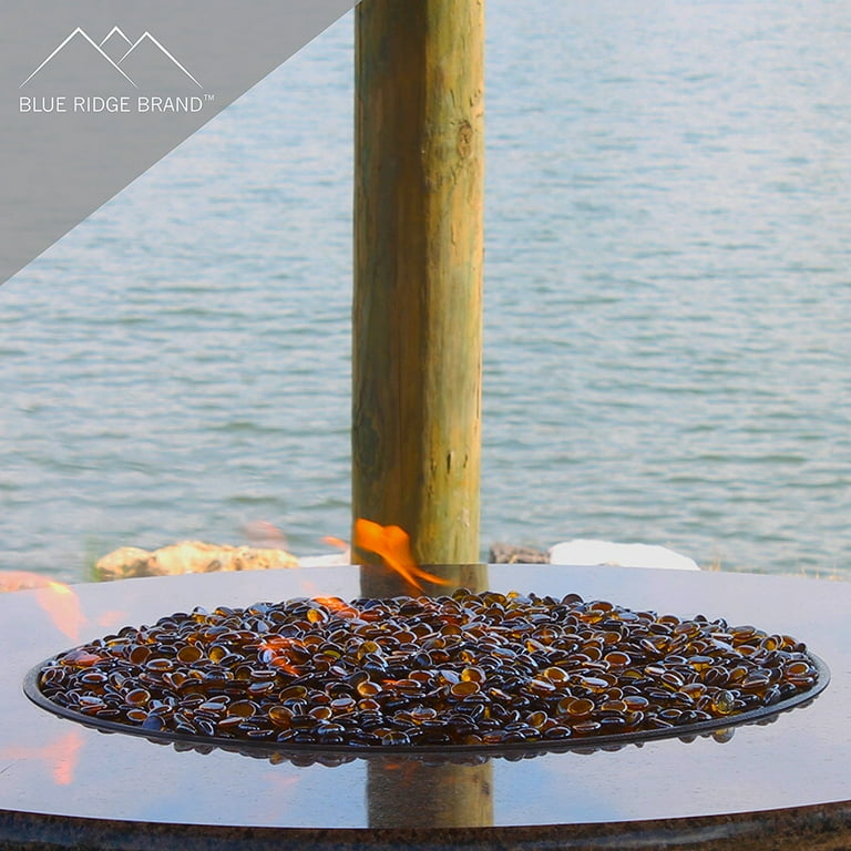 Fire Pit Glass - Copper Reflective Fire Glass 1/2 Fire Pit Glass - Copper Reflective Fire Glass 1/2