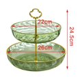 thumbnail image 2 of Fiocias Cake Stand 2 Tier Fruit Snack Plates Dinner Table Display Plate Serving Tray for Green, 2 of 7