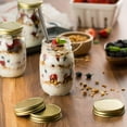 thumbnail image 4 of 24 Packs Mason Jar Lids Regular Mouth Leak Proof Secure Mason Storage Solid Caps (Gold),24 x Mason jar lids,Gold, 4 of 8