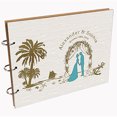 thumbnail image 1 of Darling Souvenir Personalized Engraved Laser Cut Wedding Guest Book Wooden Cover Sign-in Book Registry Guestbook Scrapbook-R7, 1 of 6