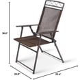 thumbnail image 2 of LLLLZASD Set of 4 Patio Folding Sling Chairs Steel Camping Deck Garden Pool Backyard Chairs, 2 of 8