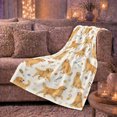 thumbnail image 6 of Golden Retriever Love Watercolor Dog Portrait, Playful Pet Portrait Pattern, Warm Flannel Blanket for Living Room and Bedroom, Dog Lovers Valentine's Day Gift, Pet Lover Home Decor, 6 of 9