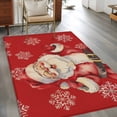 thumbnail image 2 of 4'x6' Area Rugs, Red Santa Christmas Indoor Outdoor Area Rug for Living Room Bedroom, Xmas Snowflake Watercolor Vintage Washable Bathroom Rugs Kitchen Floor Carpet Mats Home Decor Aesthetic, 2 of 8
