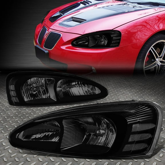FOR 04-08 PONTIAC GRAND PRIX SMOKED HOUSING CLEAR CORNER HEADLIGHT HEAD LAMPS