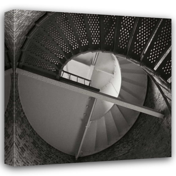 Geyman Vitaly 36x36 Gallery Wrapped Canvas Wall Art Titled - Lighthouse Stairs III