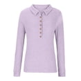 thumbnail image 3 of yoeyez Tunique en Tricot pour Femmes, Chandails à Manches Torsadées Patchwork, Col Ras du Cou Raglan, Chemises à Manches Longues, Hauts de Mode d'Automne 2024, Violet m, 3 of 6