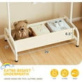 thumbnail image 3 of Kids Clothing Rack with Basket - White, Easy Storage for Toddlers and Baby Clothes, 3 of 6