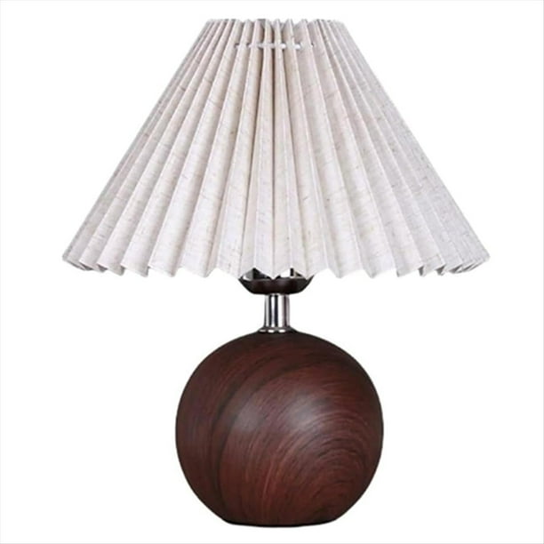 Lámpara de Mesa LED de Tela Plisada Nórdica con Enchufe USB para Sala de Estar, Hogar, Dormitorio y Decoración.