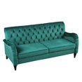 thumbnail image 5 of Chesterfield Sofa,Velvet Upholstered 3 Seater Couch with 7 Inches Thick Padded Seat Cushion and Button Tufted Backrest,Modern Sofa for Living Room with Scroll Arms & Solid Wood Legs, 5 of 6