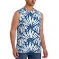 thumbnail image 2 of Gaeub Blue Shells Men's Sleeveless Muscle Shirts Workout Tank Tops, Odor Protection and Comfortable - X-Large, 2 of 8