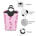 thumbnail image 4 of KLL Pink Scarf Snowman Laundry Hamper,Large Canvas Fabric Lightweight Storage Basket Toy Organizer Dirty Clothes Collapsible Waterproof, 4 of 6