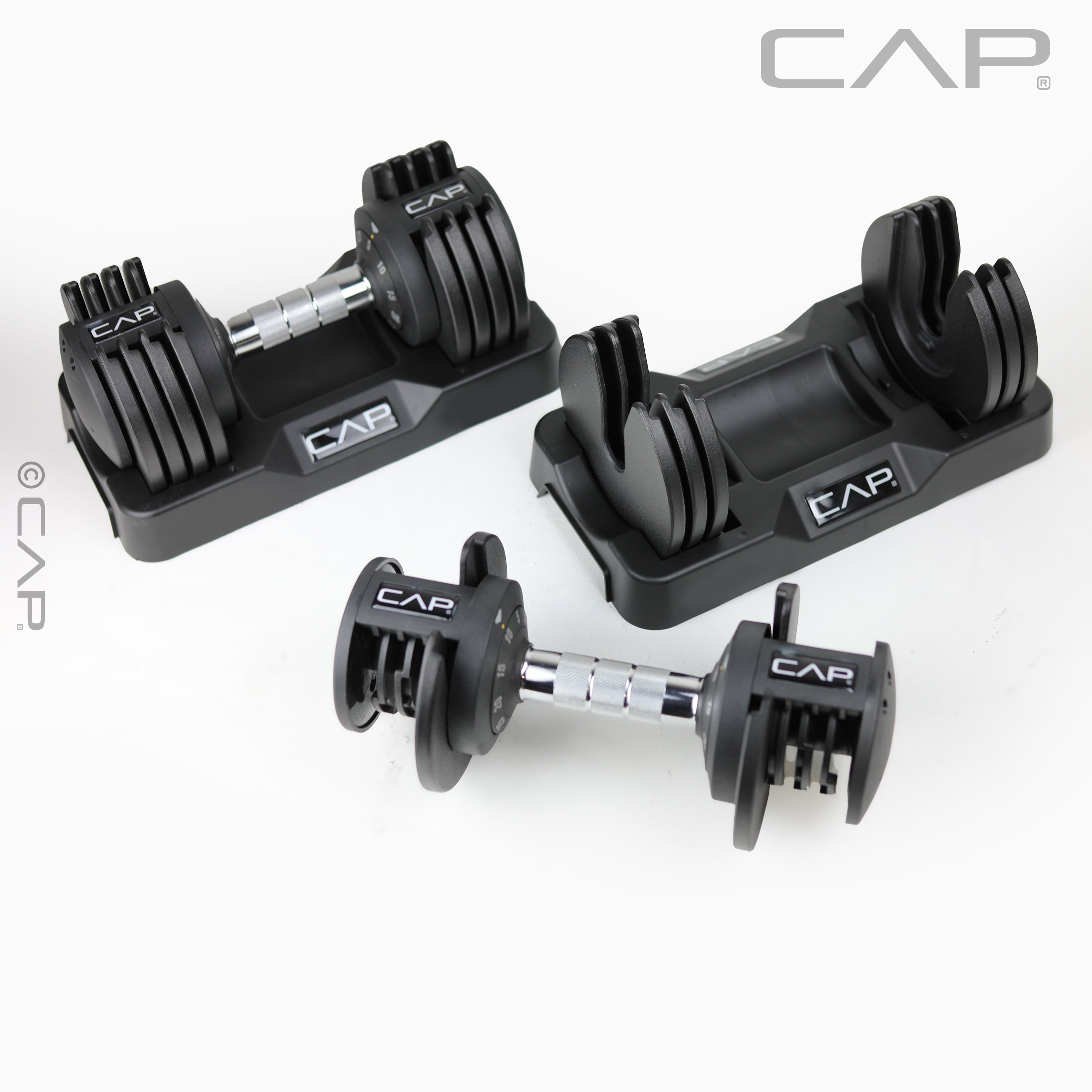5-25 lbs Adjustable Dumbbell Black Single Weight Workout Exercise Quick Adjust 