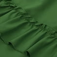 thumbnail image 6 of LWavelet Tiered Ruched Asymmetrical Satin Maxi Skirt Women Gothic Style Party Casual Unique Bottoms Green L, 6 of 9