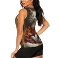 thumbnail image 3 of Fotbe Haystack Meditating Cat Blusas Sin Mangas para Mujer – Estilo Casual, Corte Suelto, Slim-Fit, Cuello Redondo Deportivo, Tops de Verano para Gimnasio y Yoga-XX-Large, 3 of 7
