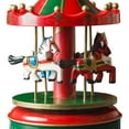 thumbnail image 2 of Aixig Christmas Musical Carousel Carousel Horse Home Decoration 6.3inch (Green), 2 of 6