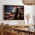 thumbnail image 4 of Saluki Dog American Flag Canvas Poster Wall Art Dog Pictures for Wall Decor Red White Blue Flag of USA Patriotic Painting Print for Living Room Bedroom Office, 4 of 5