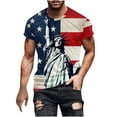 thumbnail image 2 of cllios 1776 Shirt Men Distressed American Flag Patriotic Shirts Short Sleeve Independence Day T-Shirt Summer Gym Workout Tops, 2 of 5