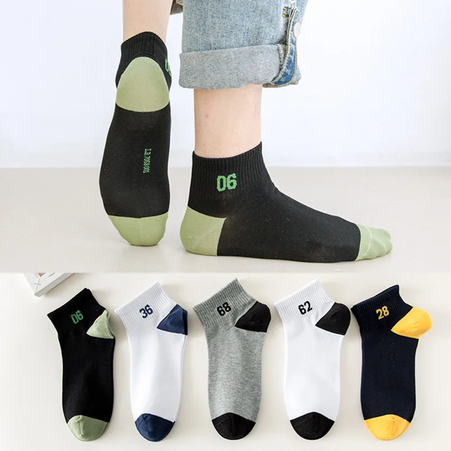 Venta al por mayor de calcetines para hombre, calcetines cortos estilo otoño primavera, calcetines de moda coreanos de corte bajo para estudiantes, zapatillas tobilleras finas