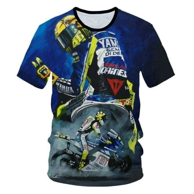3D Motorcycle Racing Men And Women Trendy Fashion Short Sleeve T-Shirt--Youyoupin