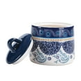 thumbnail image 3 of Bico Blue Talavera Ceramic Sugar and Cream Set, Dishwasher Safe, 3 of 3