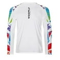thumbnail image 2 of Mens UPF50+ Sun Protection Shirts Long Sleeve Rash Guard Quick Dry White L, 2 of 6