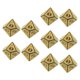 thumbnail image 5 of Juego de Dados Zulema Dados poliédricos acrílicos 10 piezas Cafe Party amarillo-2, 5 of 6