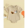 thumbnail image 2 of FEORJGP Infant Baby Boy Romper 3M 6M 12M 18M Newborn Round Neck T-shirt Bodysuit Short Sleeve Rooster Embroidery Jumpsuit Toddler Cute Sweet Casual Daily Summer Clothes, 2 of 8