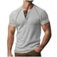 thumbnail image 2 of Tops para hombre, blusas y camisas de cuello redondo y manga corta para hombre, camiseta informal de solapa de color liso a la moda para hombre, blusa de cuello redondo y manga corta para hombre., 2 of 9