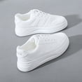 thumbnail image 1 of Espadrilles Blanches à Lacets Épaisses Plates à Plateforme pour Femmes à Lacets Confort Décontractées Tenis Femme Rue Femmes Chaussures Vulcanisées, 1 of 1