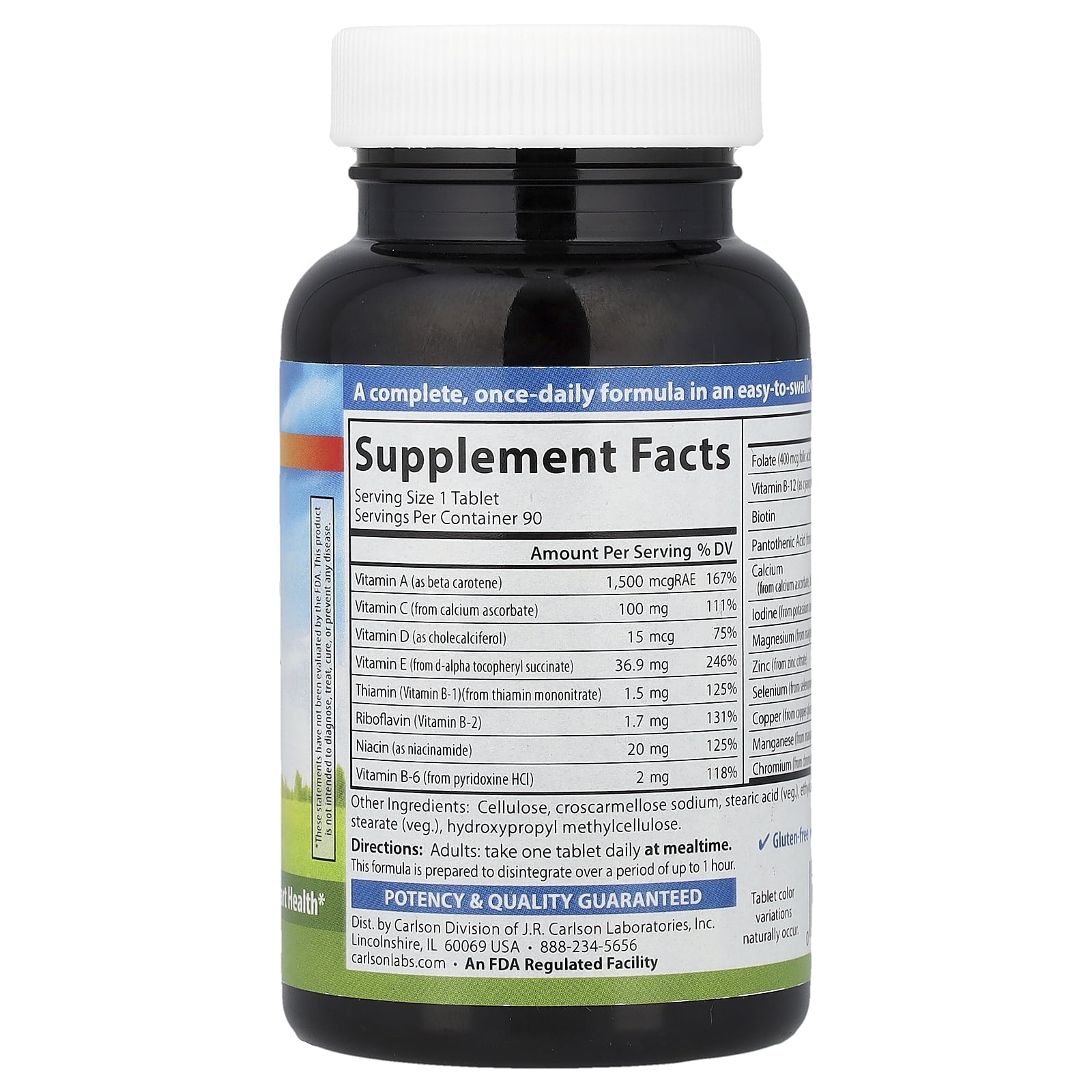 Carlson - Mini-Multi, Vitamins  Minerals, Immune Support  Heart Health, Optimal Wellness, 90 mini tablets.
