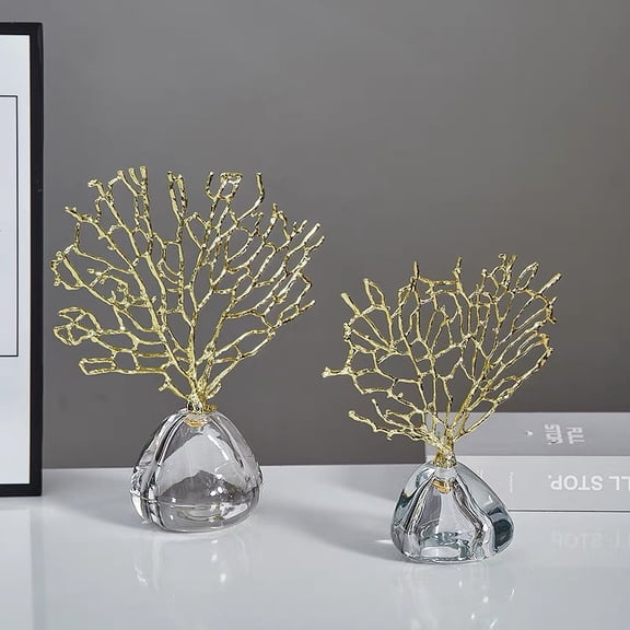 Crystal coral tree, light luxury plant fortune tree decoration.