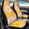 thumbnail image 4 of XYZCANDO Car Seat Covers Colorful Daisy 2 Piece Car Front Seat Covers Breathable SUV Van Auto Waterproof Protector Vehicle Seat Protector, 4 of 10