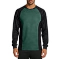 thumbnail image 2 of QSXADF Long Sleeve Workout Shirts for Men Athletic Tees Color Blocking Long Sleeve Crew Neck T Shirt For Basketball Training Running Fitness Men's Fall Winter Tops, 2 of 6