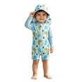 thumbnail image 5 of Krdevn Baby Boys Cute Dinosaur Print UPF 50+ One Piece Rash Guard Swimsuit with Matching Sun Hat Size:18-24 Months, 5 of 6