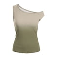 thumbnail image 5 of Antinious Ladies Off Shoulder Sleeveless Gradient Casual Soft Summer Daily Tank Tops, 5 of 5