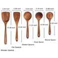 thumbnail image 4 of FURNIX 5Pc Cooking Tools Natural Teak Wooden Kitchen Utensil Set Comfort Grip Cooking Spoons Teak Wooden Spoon Set Healthy Durable Wooden Spoons For Cooking Effortless Clean,Non-Stick Friendly, 4 of 5