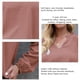 thumbnail image 5 of Camisas sueltas informales con mangas de globo elásticas con volantes y cuello en V para mujer, blusas para el hogar, trabajo, negocios, rosa, XXL, 5 of 6
