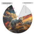 thumbnail image 2 of Sikiie Starry Sky White Horse 30-48 inches {designName} Print Christmas Tree Skirt Snowman Xmas Tree Skirt with Edge Christmas Decorations for Holiday Party48", 2 of 7