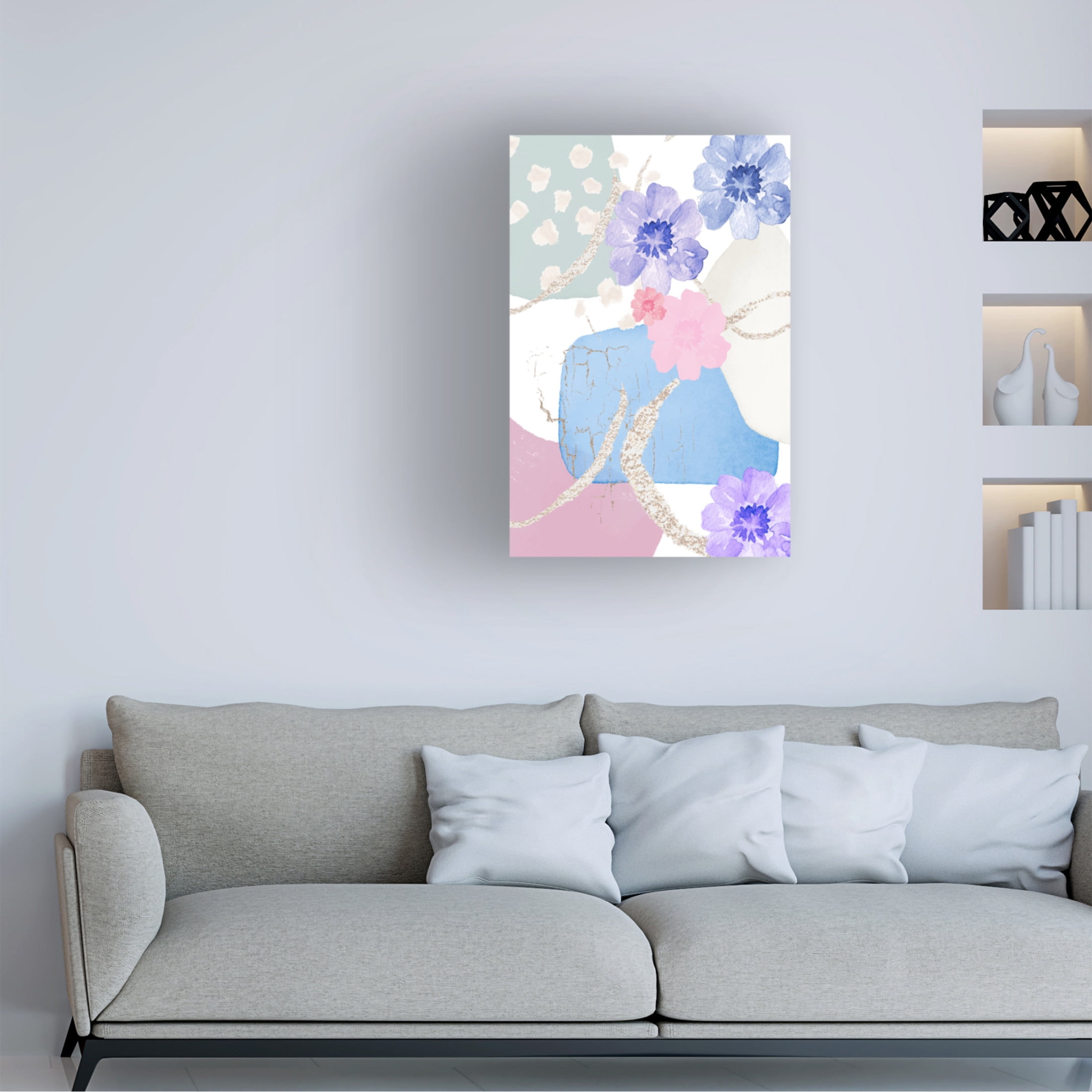 Trademark Fine Art Sally Ann Moss pretty pastels2 Canvas Wall Art